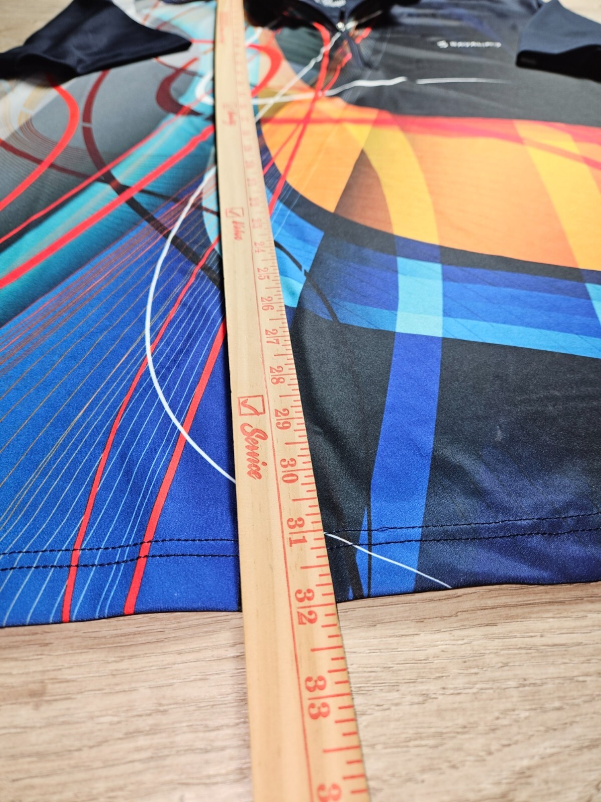 Savalino Quarter Zip Multi Color Graphics Bowling Shirt Size 2XL Geometric Tenni gallery