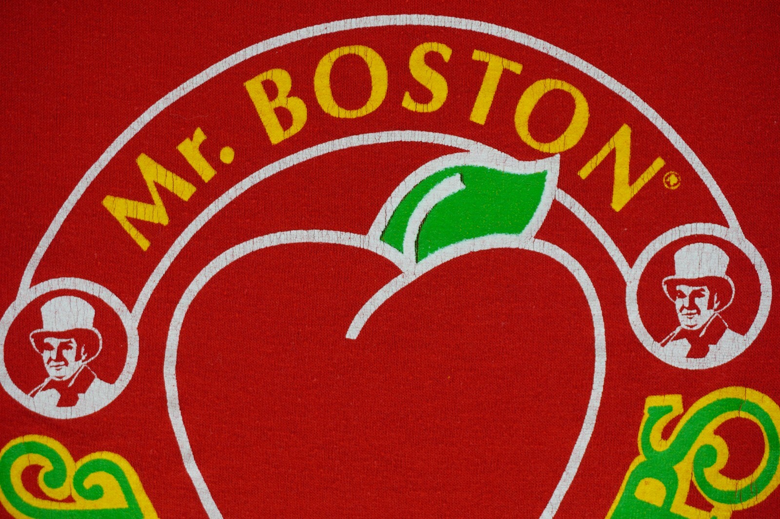Vintage red Mr. Boston Apple Schnapps liquor shirt tagged large (42-44) gallery