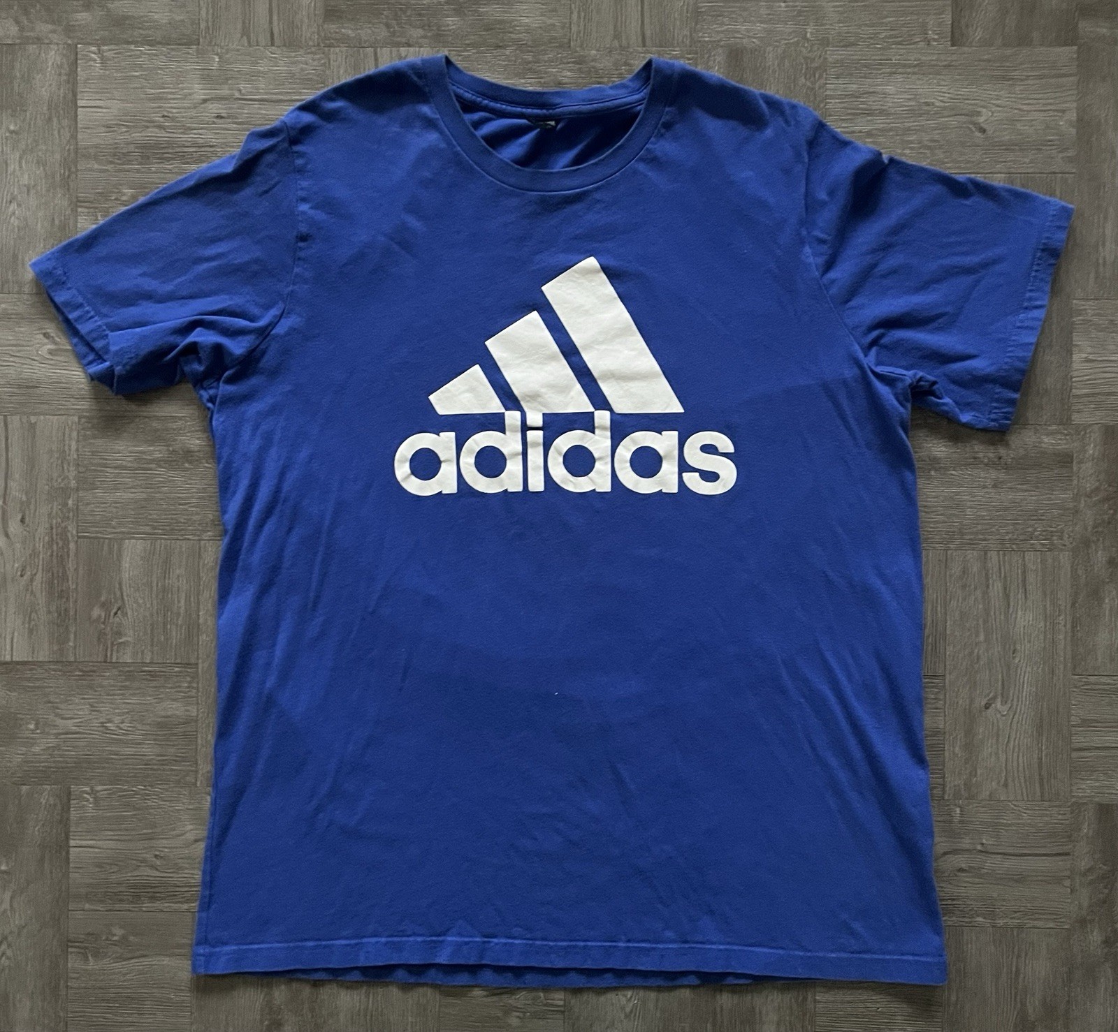 Men’s Adidas Go-To Short Sleeve Athletic Performance Logo T Shirt Sz XL Blue