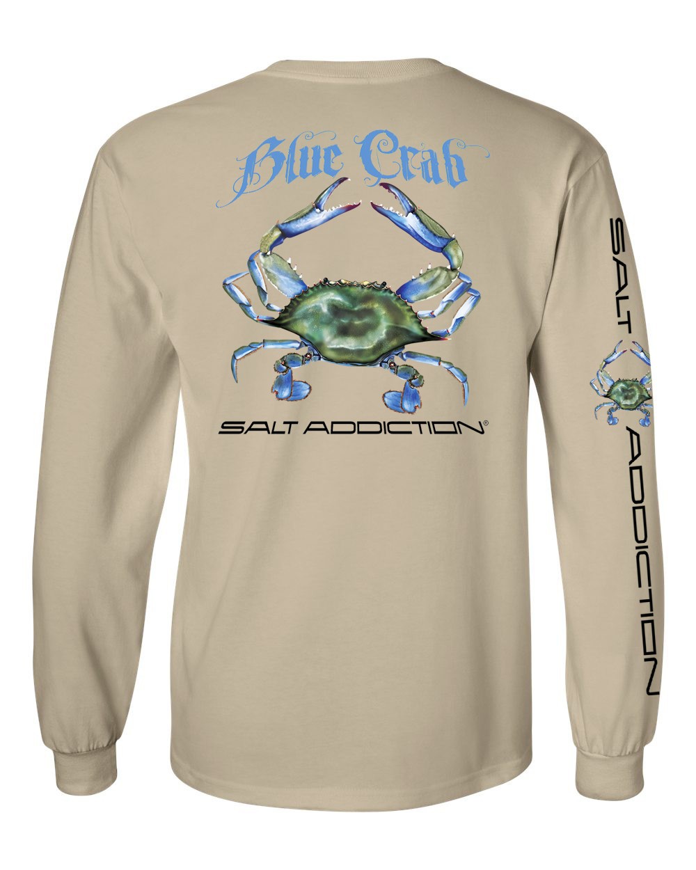Salt Addiction Saltwater Blue Crab Fishing Long Sleeve T Shirt Cotton gallery
