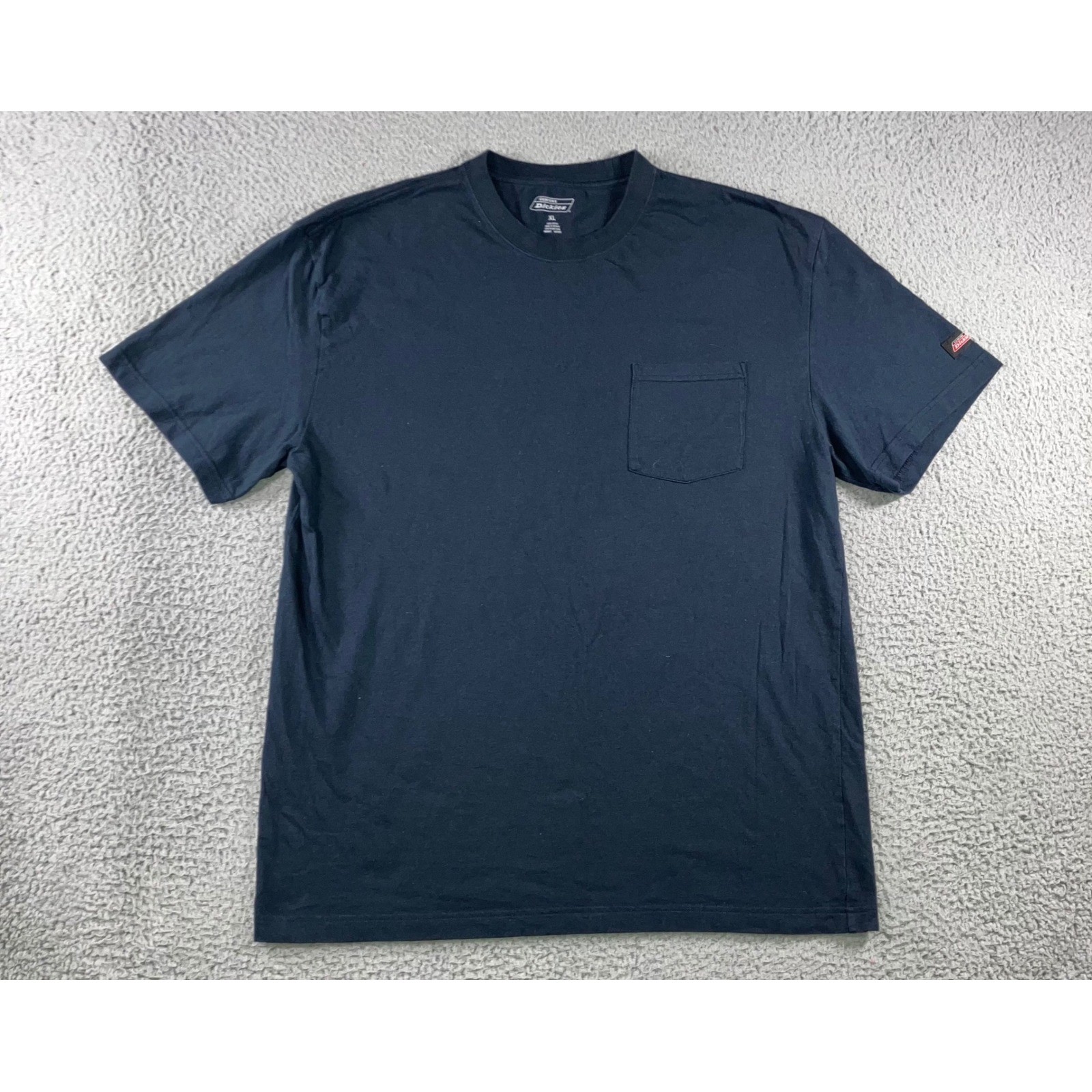 Genuine Dickies Pocket T-Shirt Men XL Navy Blue S/S Cotton Logo Work Essential gallery