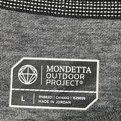 Mondetta Outdoor Project Long Sleeve Shirt Mens L Gray Excellent Polygiene Tee