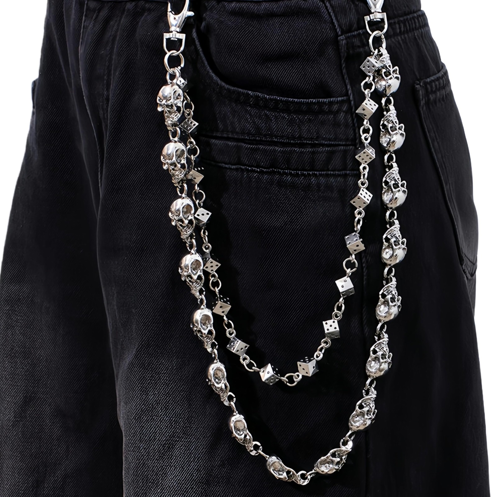 Unisex Punk Chains For Pants Heavy Duty Belt Chains Hip Hop Trousers Jeans Chain gallery