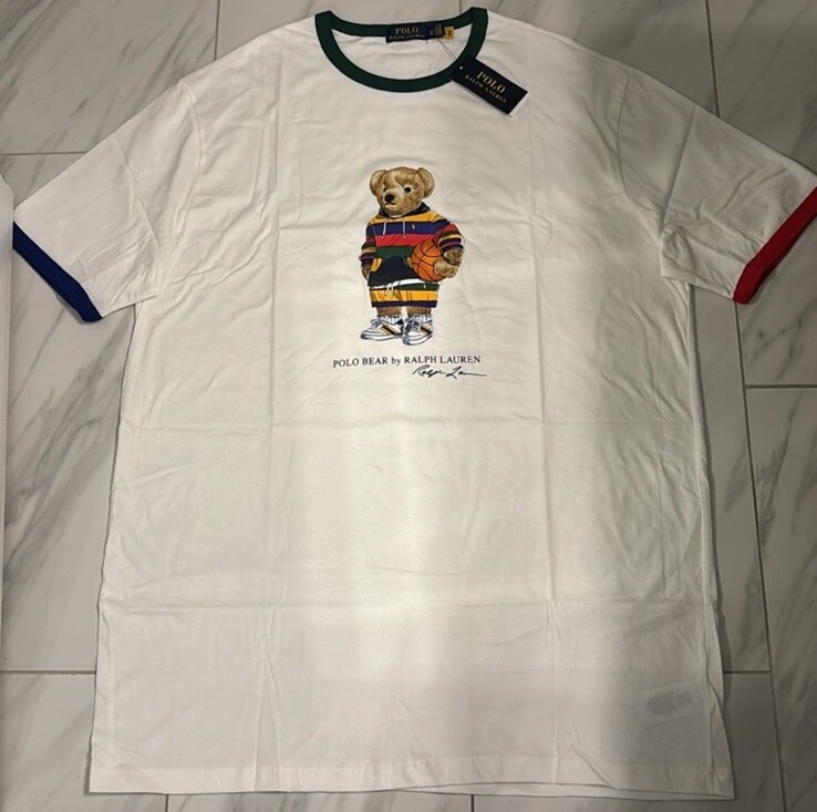 Polo Ralph Lauren Big and Tall Men's Polo Bear T-Shirt White New gallery