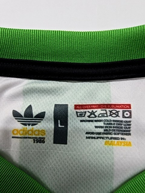 Adidas Jersey Boys Green V Neck Size L Regular Athletic Striped gallery