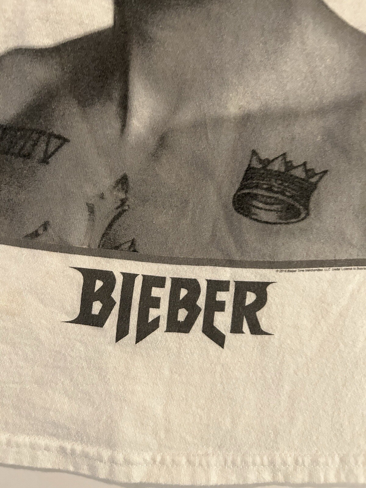 Justin Bieber Headshot Sorry -White Tee Shirt 100% Cotton Adult Size Small gallery