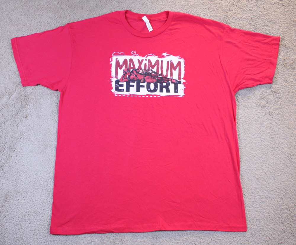 Deadpool And Wolverine Dogpool Maximum Effort Graphic T-Shirt (2XL) Red
