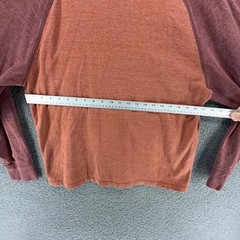 LL Bean Shirt Men L Regular Raglan Long Sleeve Colorblock Slightly Fitted Cotton