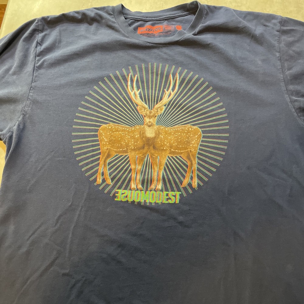 2018 Modest Mouse Large Concert Tour T-shirt Band Tee Used ambsn Brand Navy Blue