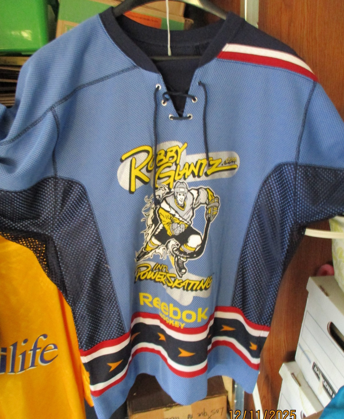ROBBY GLANTZ INTL. CCM POWER SKATING REEBOK HOCKEY GAME JERSEY VINTAGE