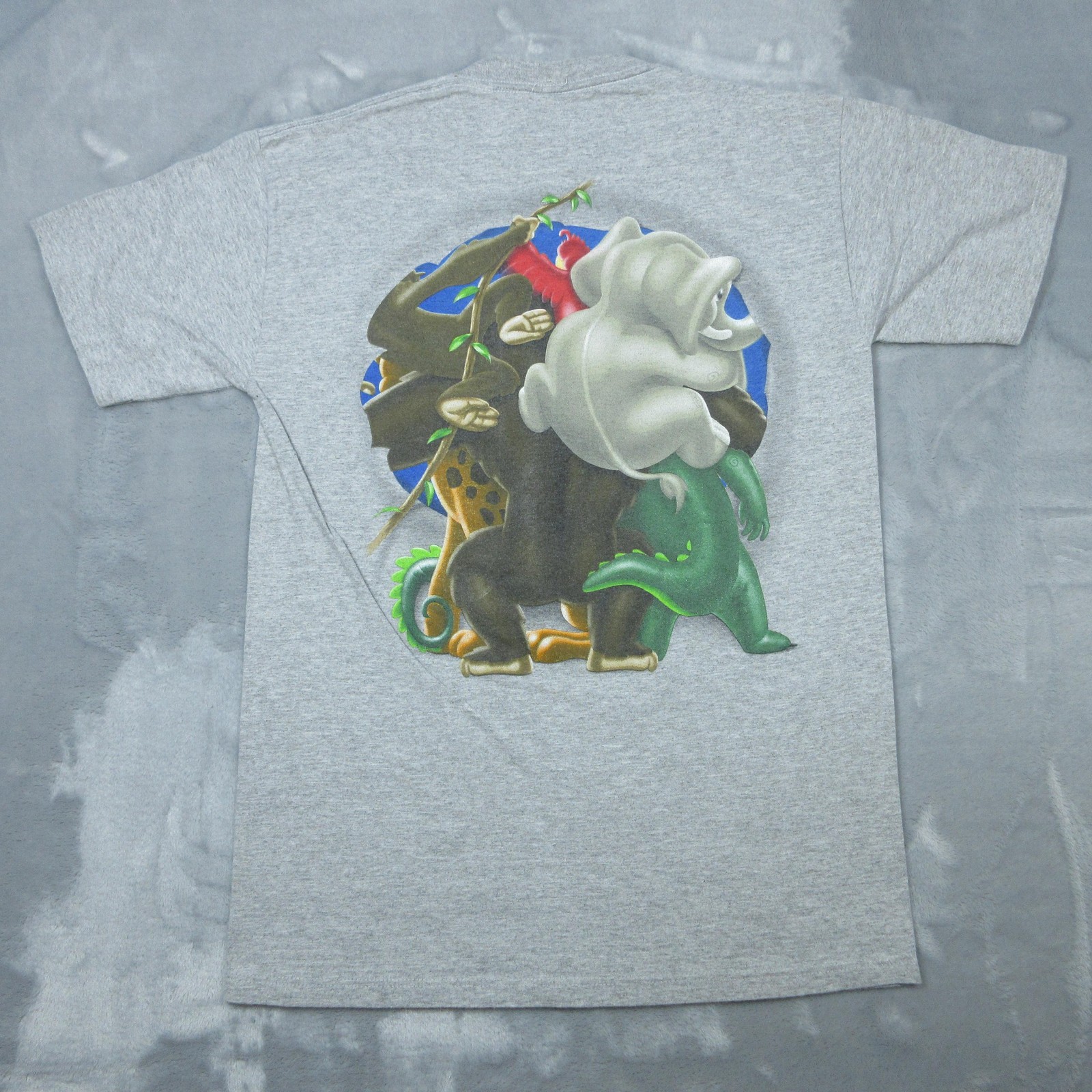 Vintage Rainforest Cafe Shirt Mens Medium Gray Graphic Two Sided Made USA 90s gallery