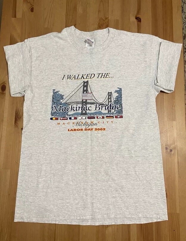 Vintage 2002- Labor Day- I walked the Mackinaw Bridge
