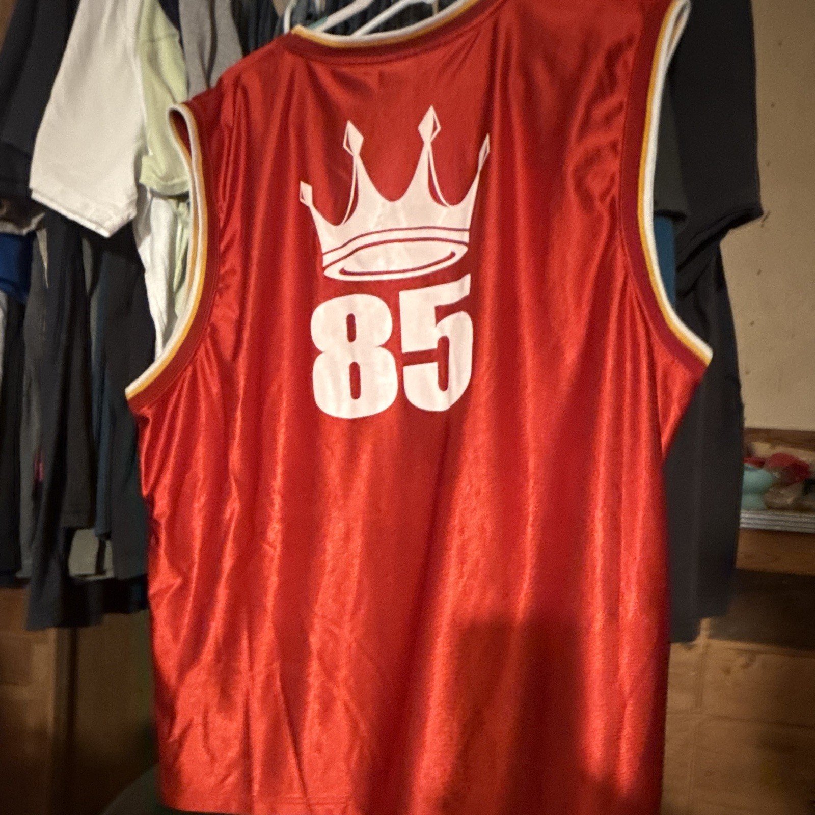 JNCO Sport Men's XXL Red/White Reversible Sleeveless Jersey Graphic T-Shirt gallery