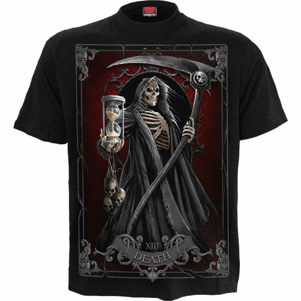 Spiral Direct Death Tarot Card Major Arcana Grim Goth Reaper Dead Shirt 2
