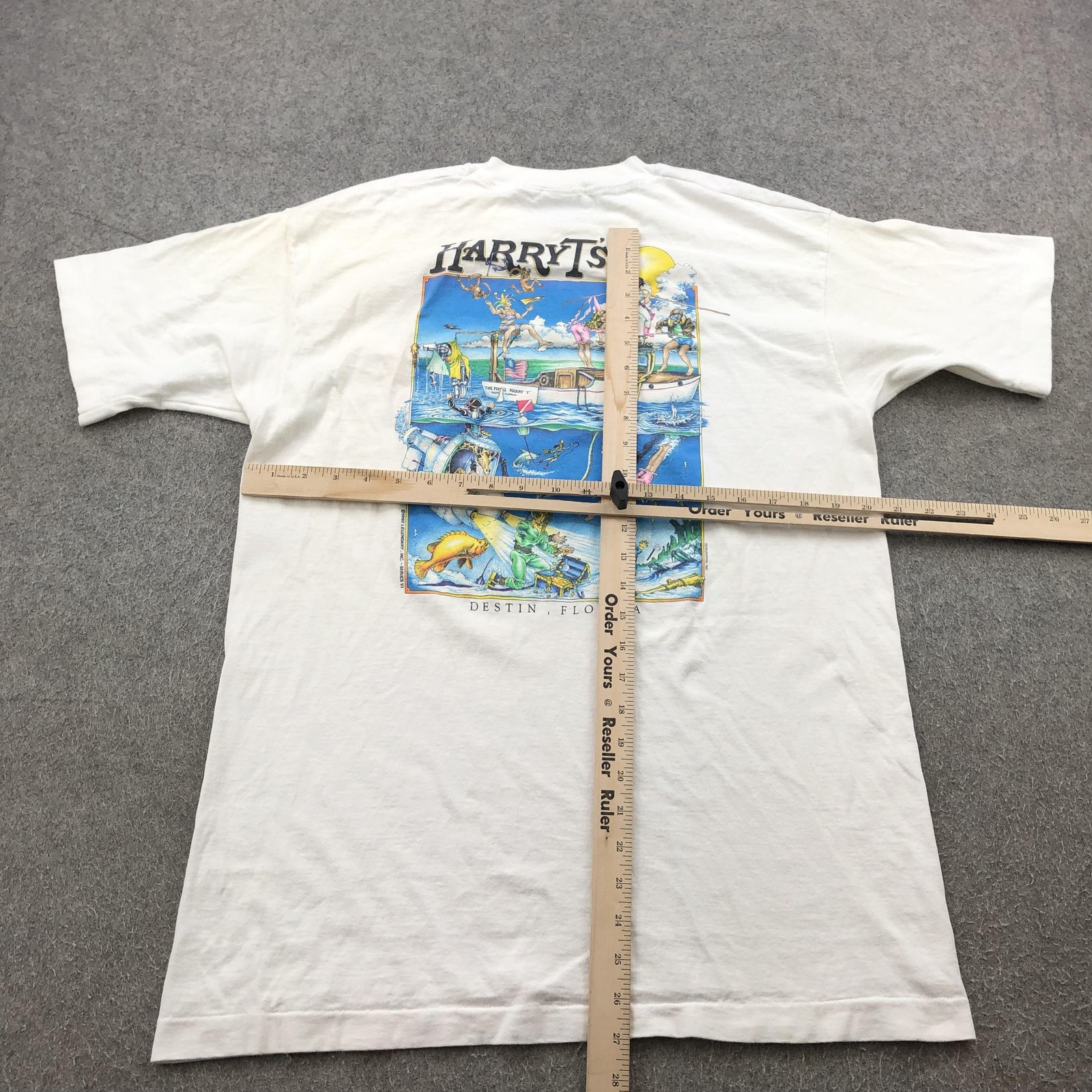 Vintage Harry T's Shirt Mens Large Destin Florida Double Sided Made USA 90s gallery