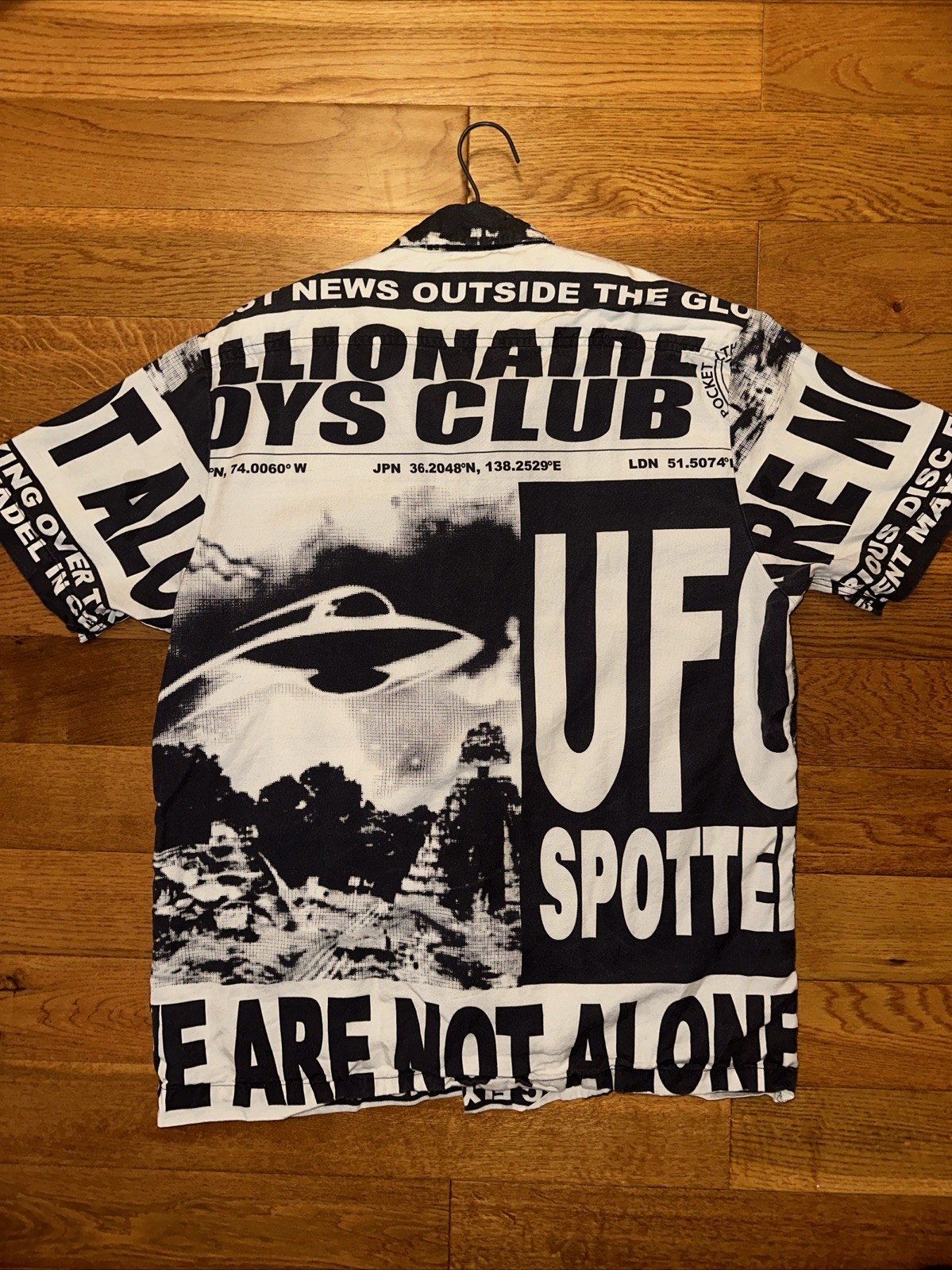 Billionaire Boys Club Men UFO Short Sleeve Woven Shirt White Small gallery