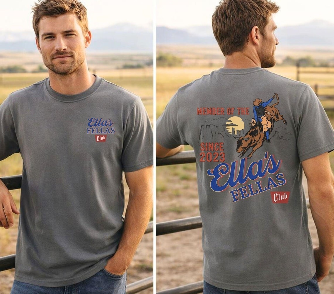 Ella's Fellas Club T-Shirt, Vintage Western Concert Tee, FAST SHIP gallery