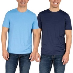 SOYBU MEN’S2-PACK4WAYSTRETCH MOISTUREWICKING ACTIVE TEE DARKBLUE/BLUE,GREEN/GRAY