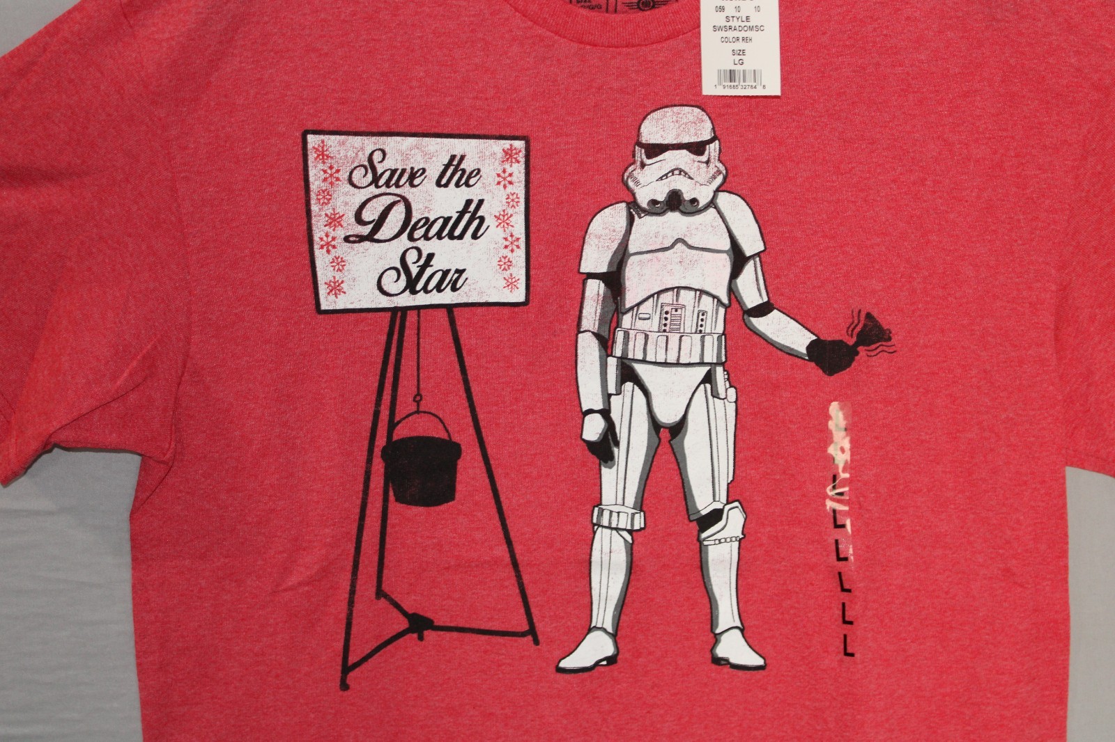 Star Wars Stormtrooper Save the Death Star Men's Christmas Mens T-Shirt L NWT gallery