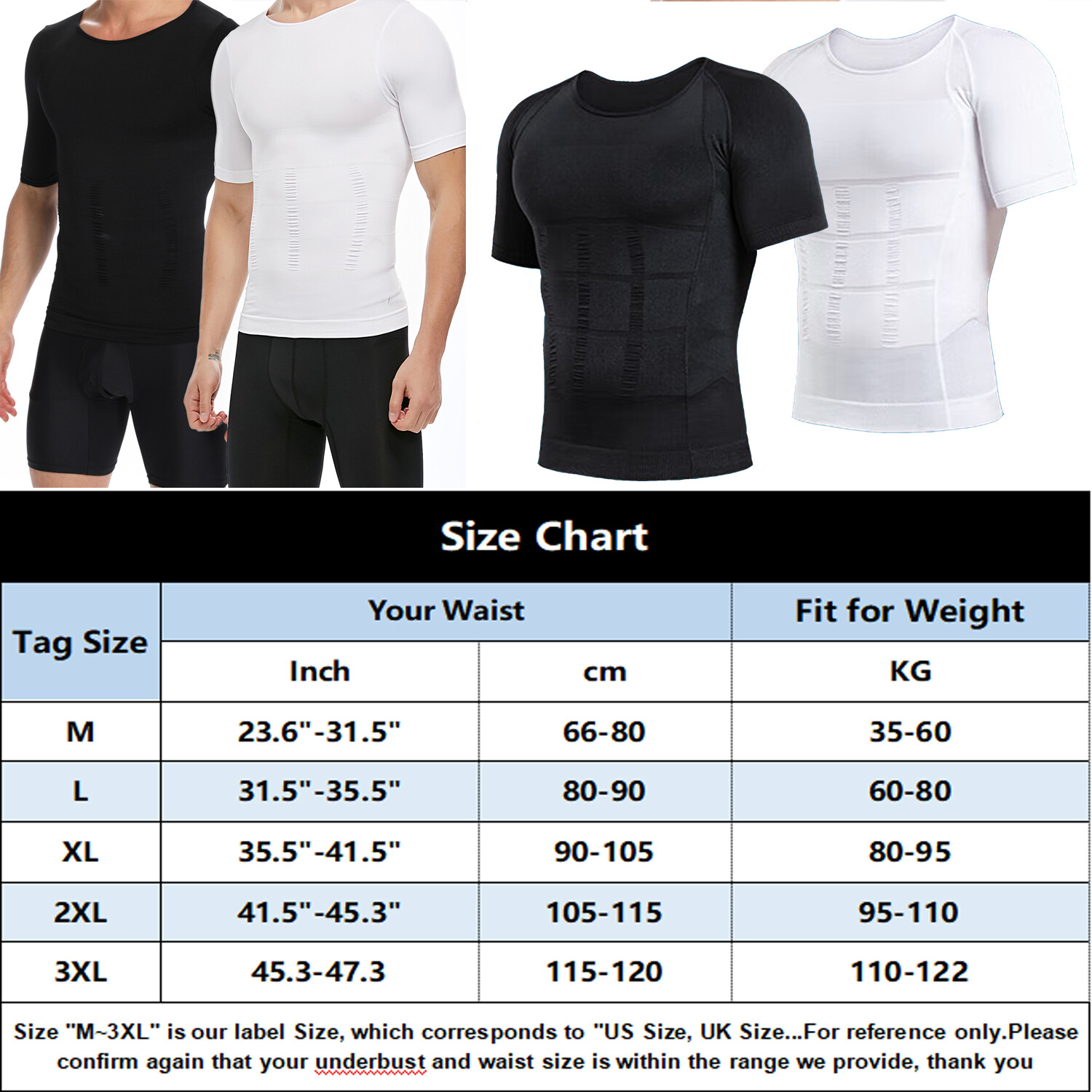 Men Slimming Body Shaper Plus Size Tank Tops Compression Vest Posture Corrector gallery