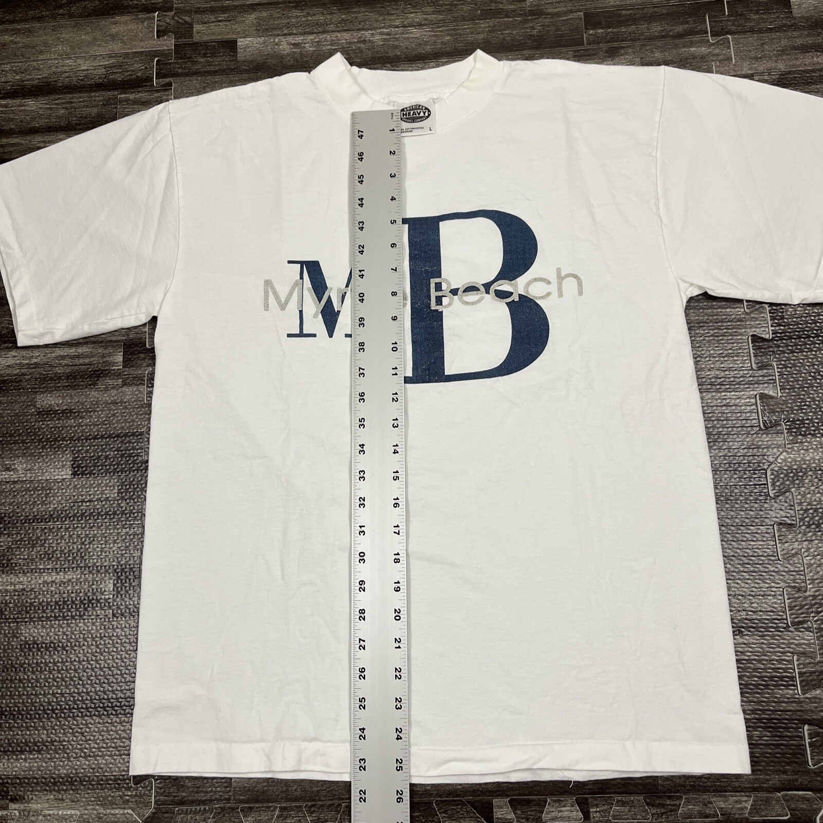 Vintage Myrtle Beach Souvenir Graphic Tee Large VTG 90s Unisex USA Made White gallery