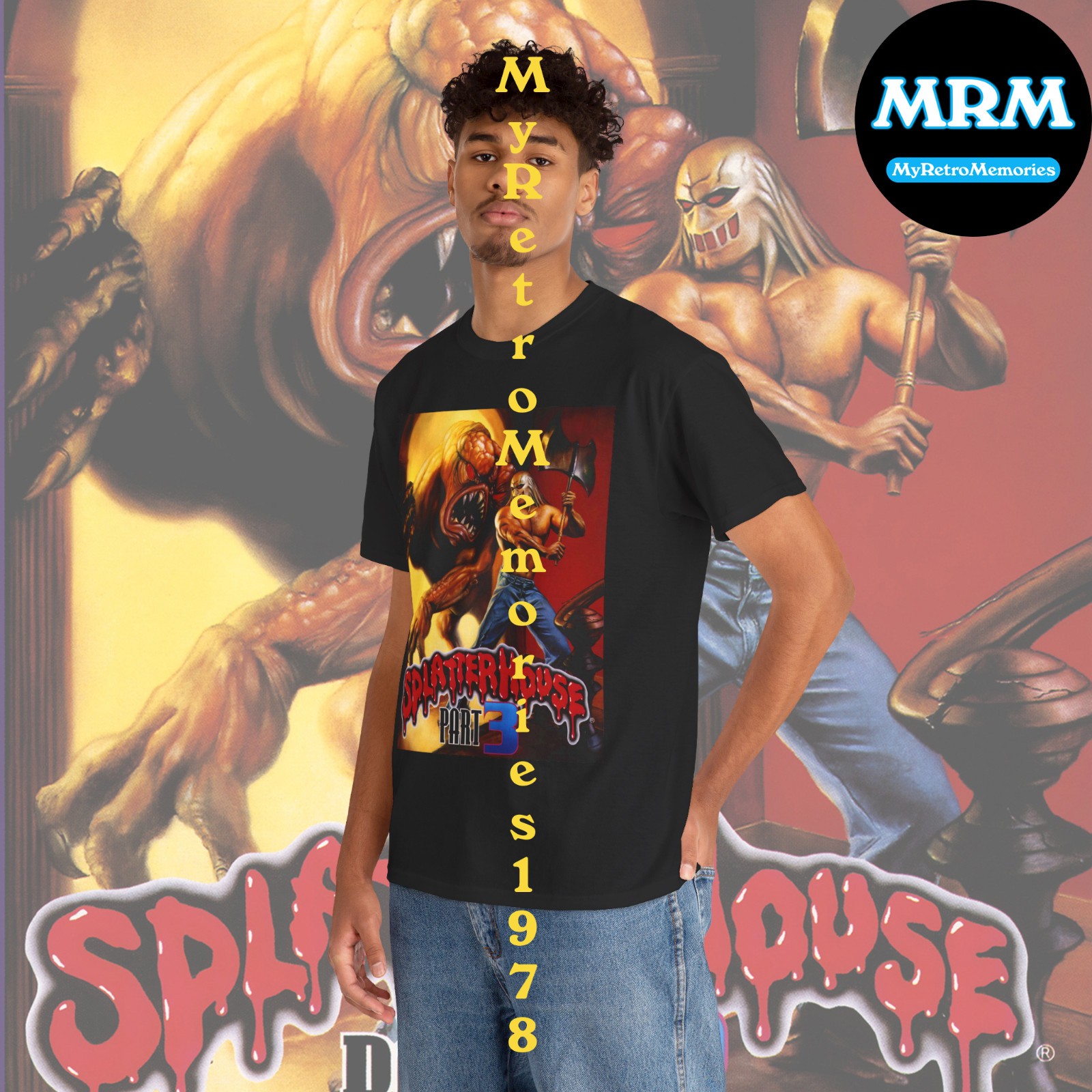 NEW Splatterhouse 3 Sega Genesis Box Art Design Black T-Shirt S-5XL Free S&H gallery