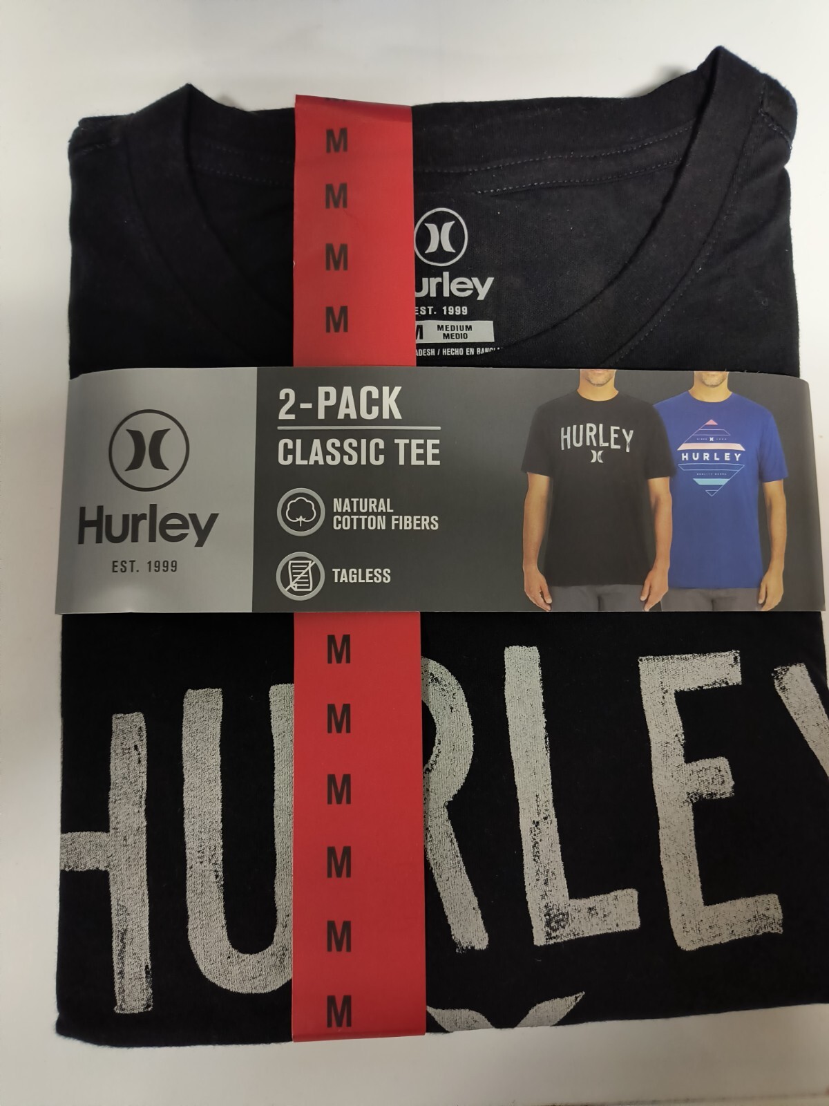 Hurley Classic Tee 2 pack tag-less t shirt Sizes (M-XL) gallery