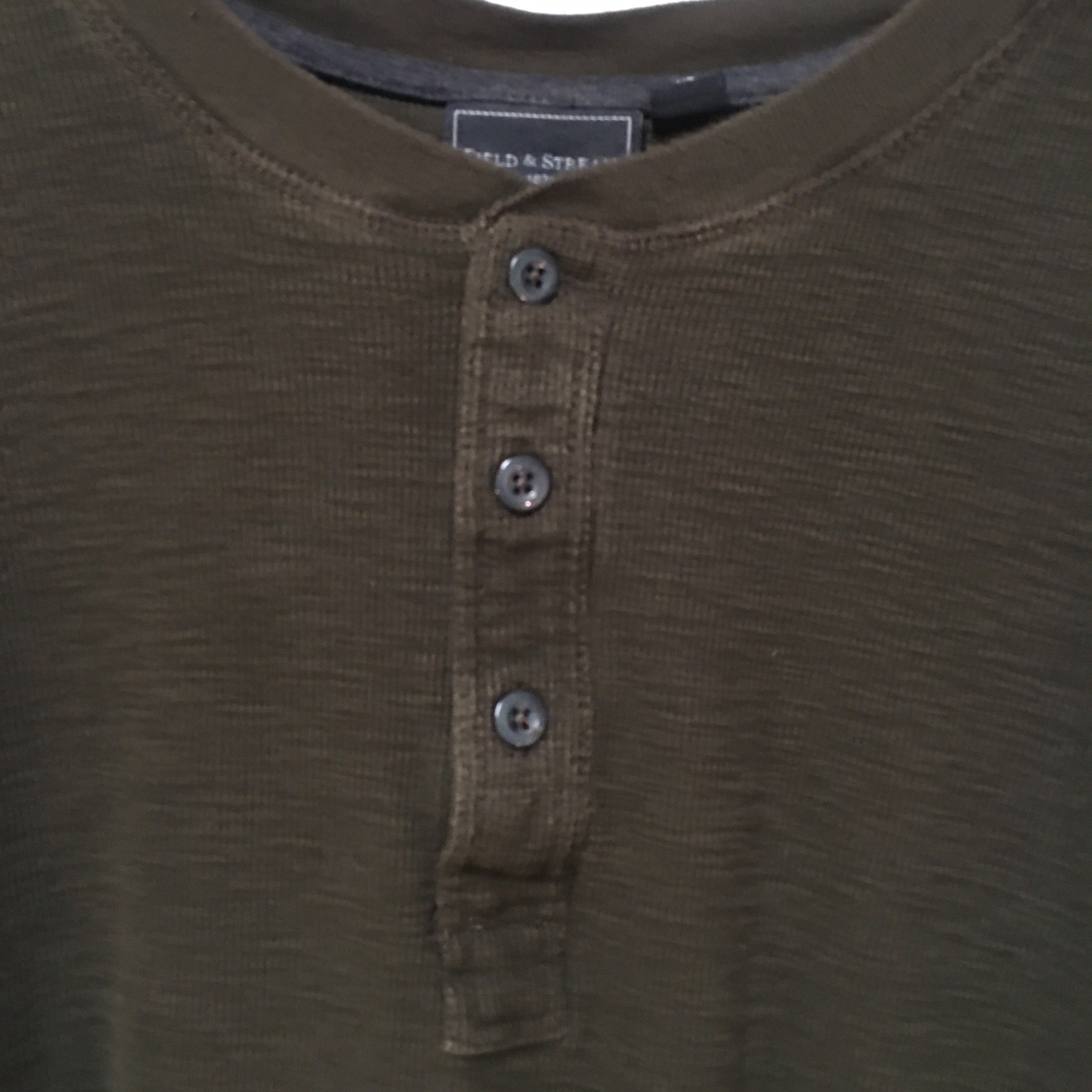Field & Stream Henley Thermal Shirt Men XL Green Long Sleeve Waffle Knit Outdoor gallery