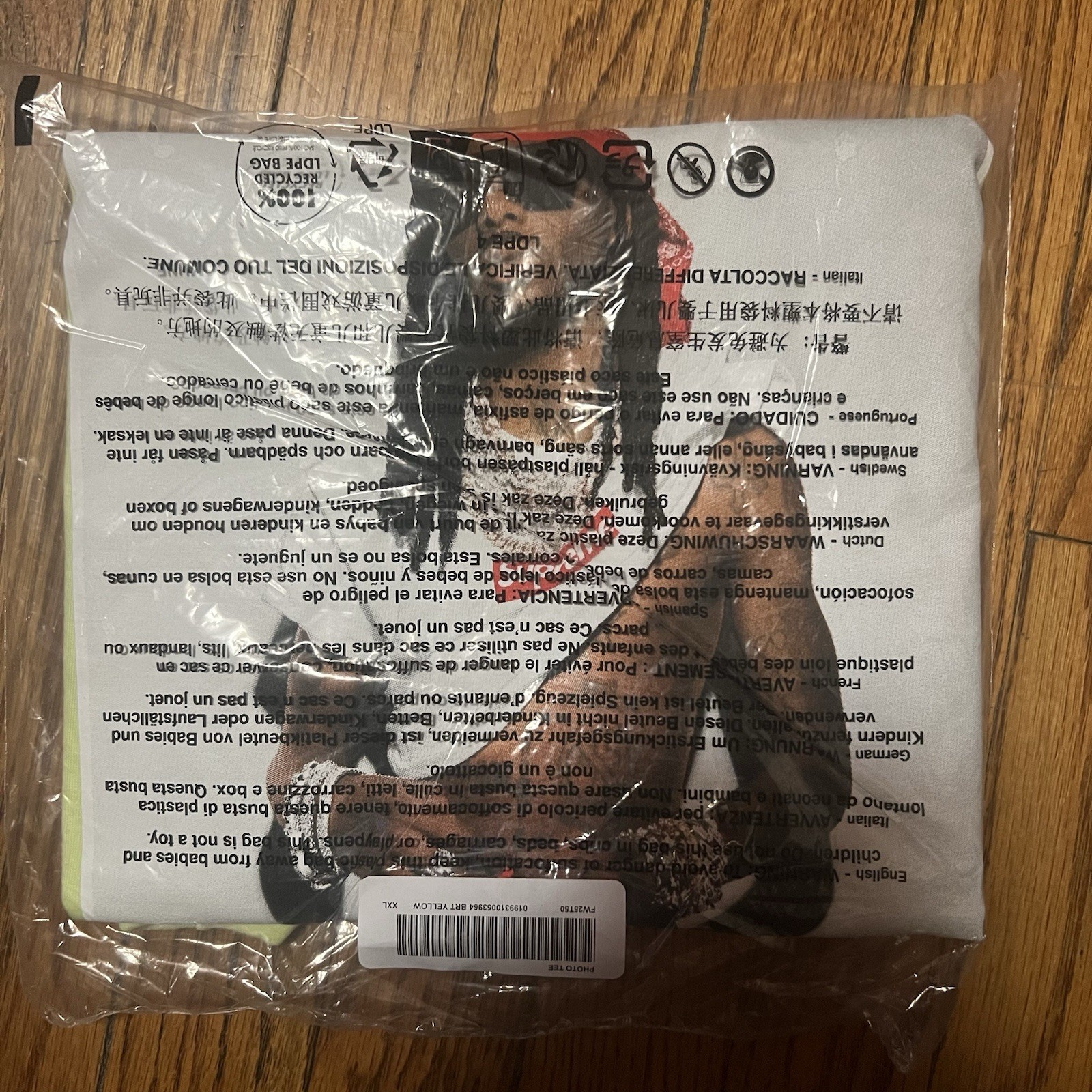 In-Hand Supreme Playboi Carti Photo Tee Bright Yellow Lime Size: XXL gallery