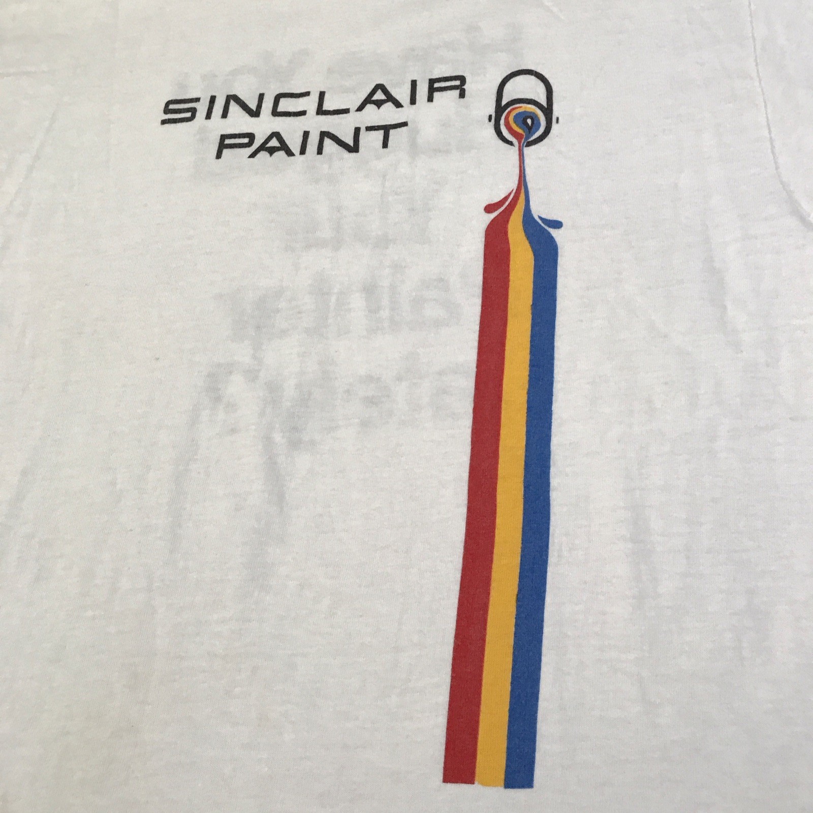 Sinclair Paint VNTG Single Stitch Graphic White T-shirt *See Description* gallery