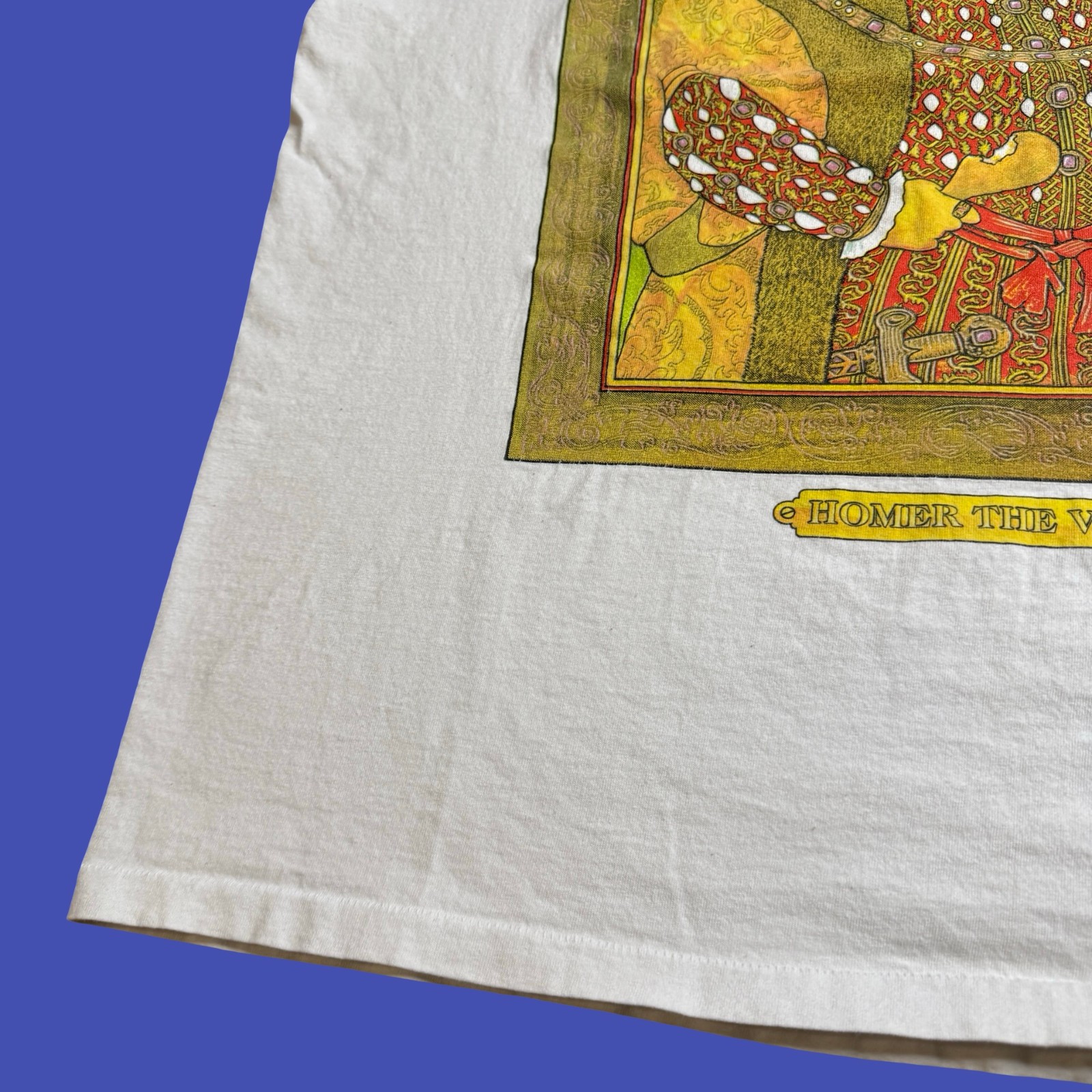 1995 The Simpsons Homer The VIII King T Shirt White 2 Sided Cartoon Vintage gallery