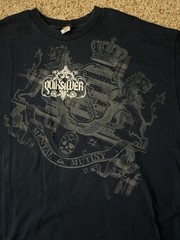 Quick Silver Short Sleeve Mental Mutiny Navy Blue T-Shirt Size XL 100% Cotton