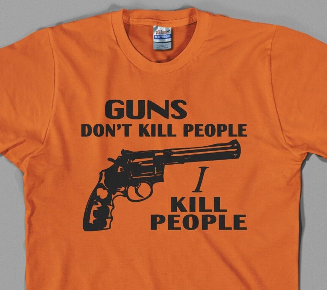 Guns Don't Kill People I Kill People T shirt happy gilmore Sandler Mr. Larson gallery