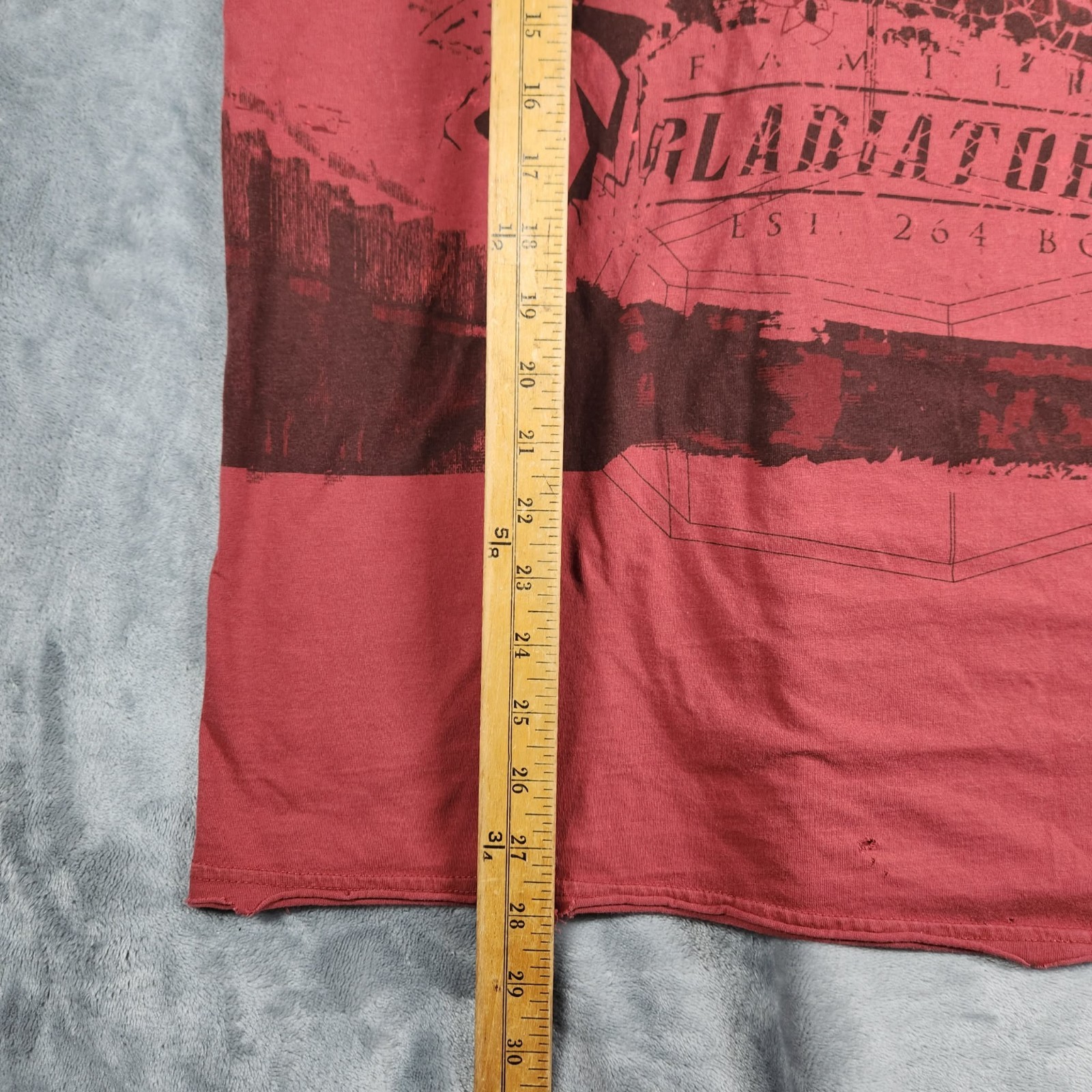 GLADIATORIA T-Shirt Men's XL Red Graphic AOP Distressed Gladiator Collesium Rome gallery