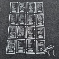Daniel Johnston Shirt Mens Medium Black Double Sided Cassette Grid Album Art Tee