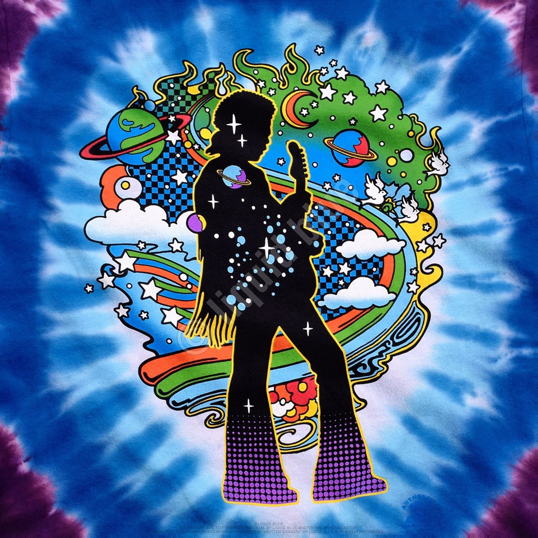 Jimi Hendrix Jimi Mod Tie-Dye T-Shirt Liquid Blue gallery