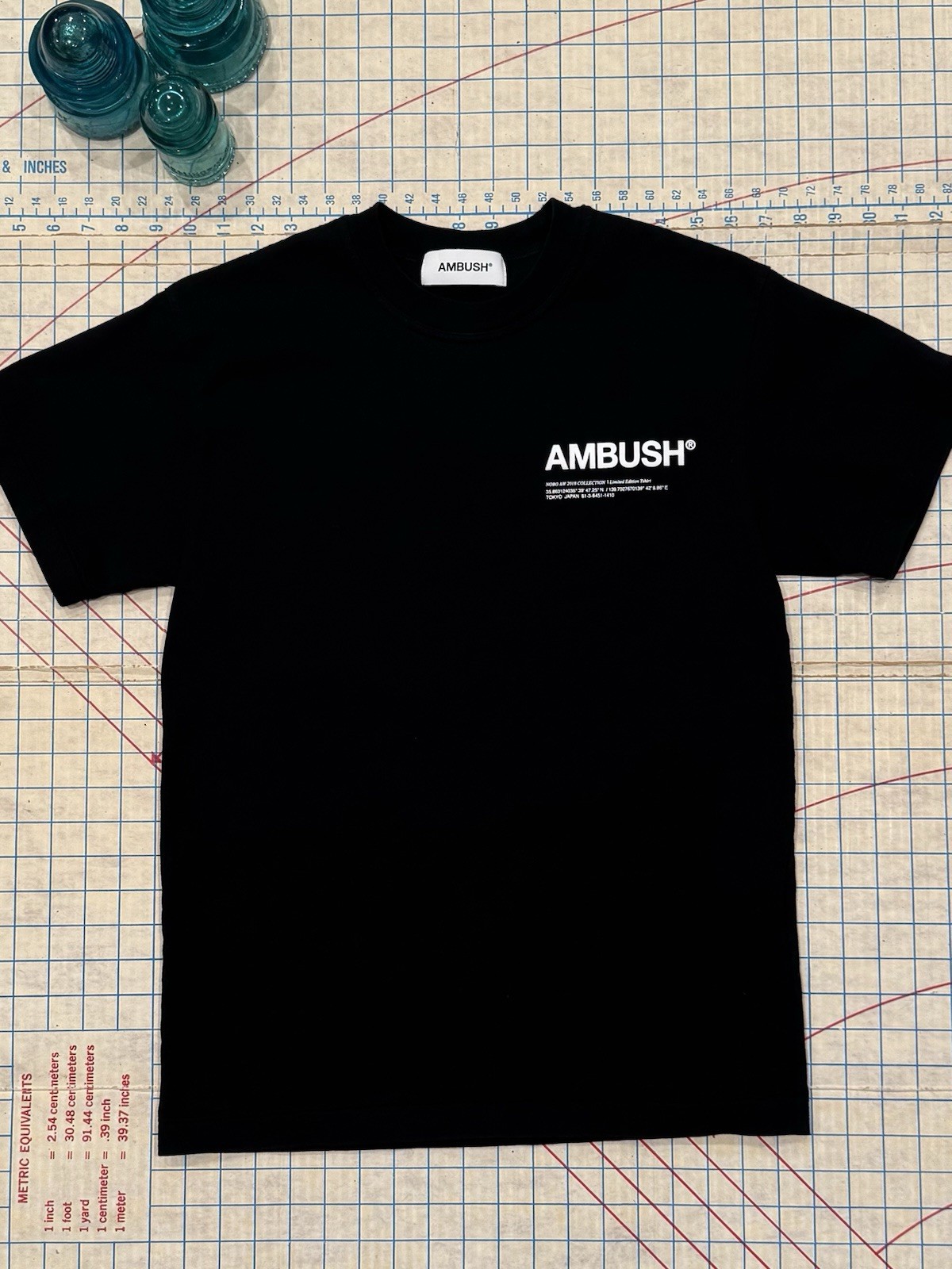 Ambush Nobo AW 18 Collection Workshop Logo Tee Size 1 Fits Small Black gallery