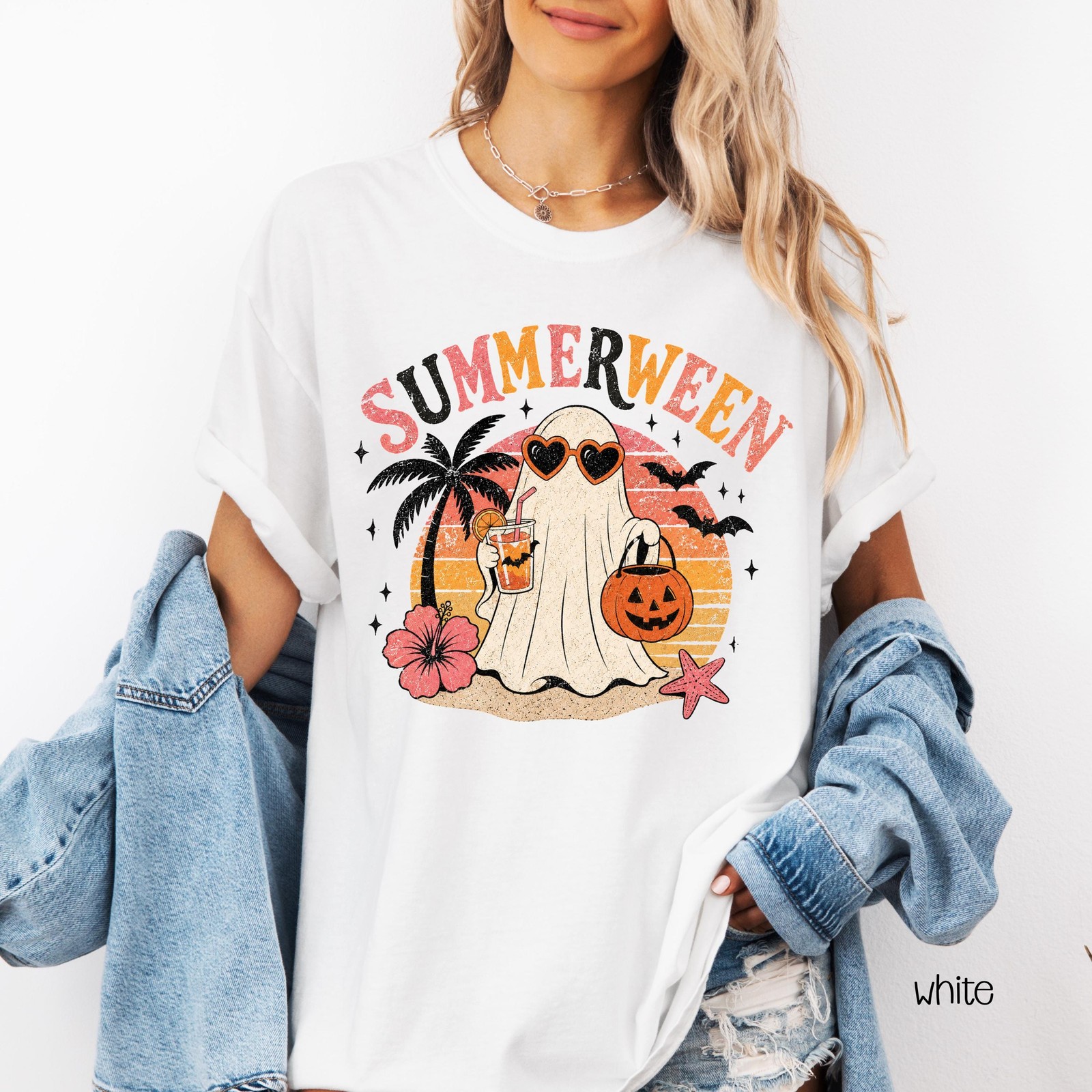 Summerween Beach Tee Spooky Hot Ghoul Shirt Halloween Summer Top gallery