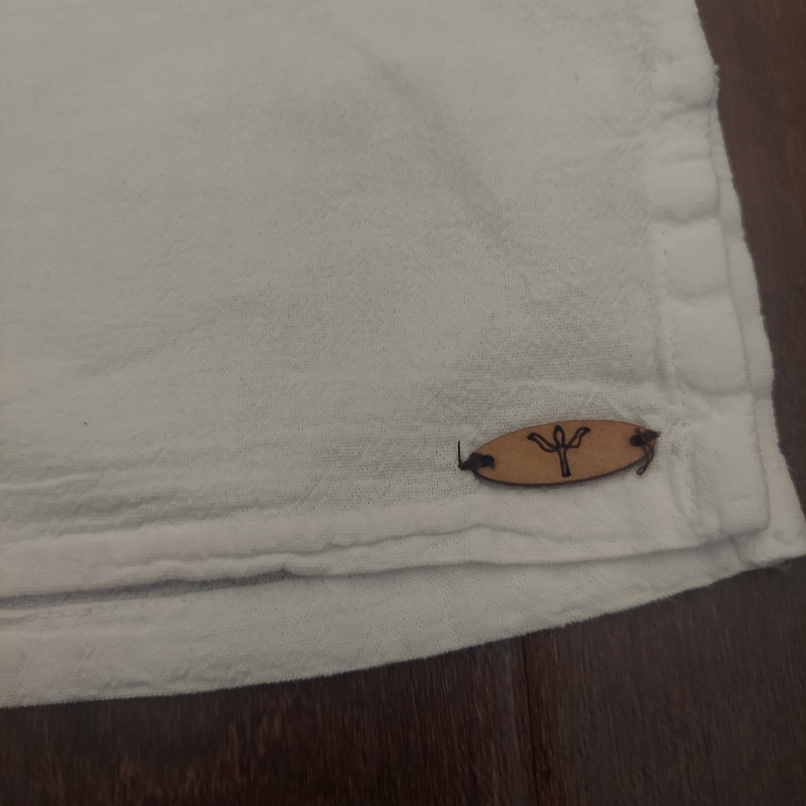 Cotton Natural Men's White Front Pocket Drawstrings Beads Shirt - Size 3XL gallery