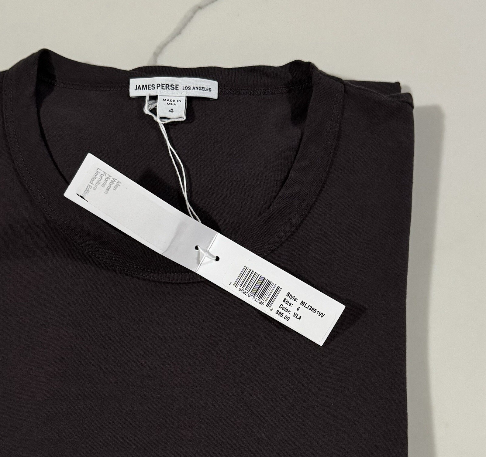 JAMES PERSE Men's Republic Logo Crew Neck Tee Retail: $95 (NWT) gallery