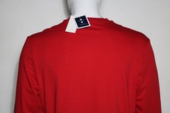 Club Room Men’s Red Performance Long-Sleeve V-Neck Cotton T-Shirt Size Large L