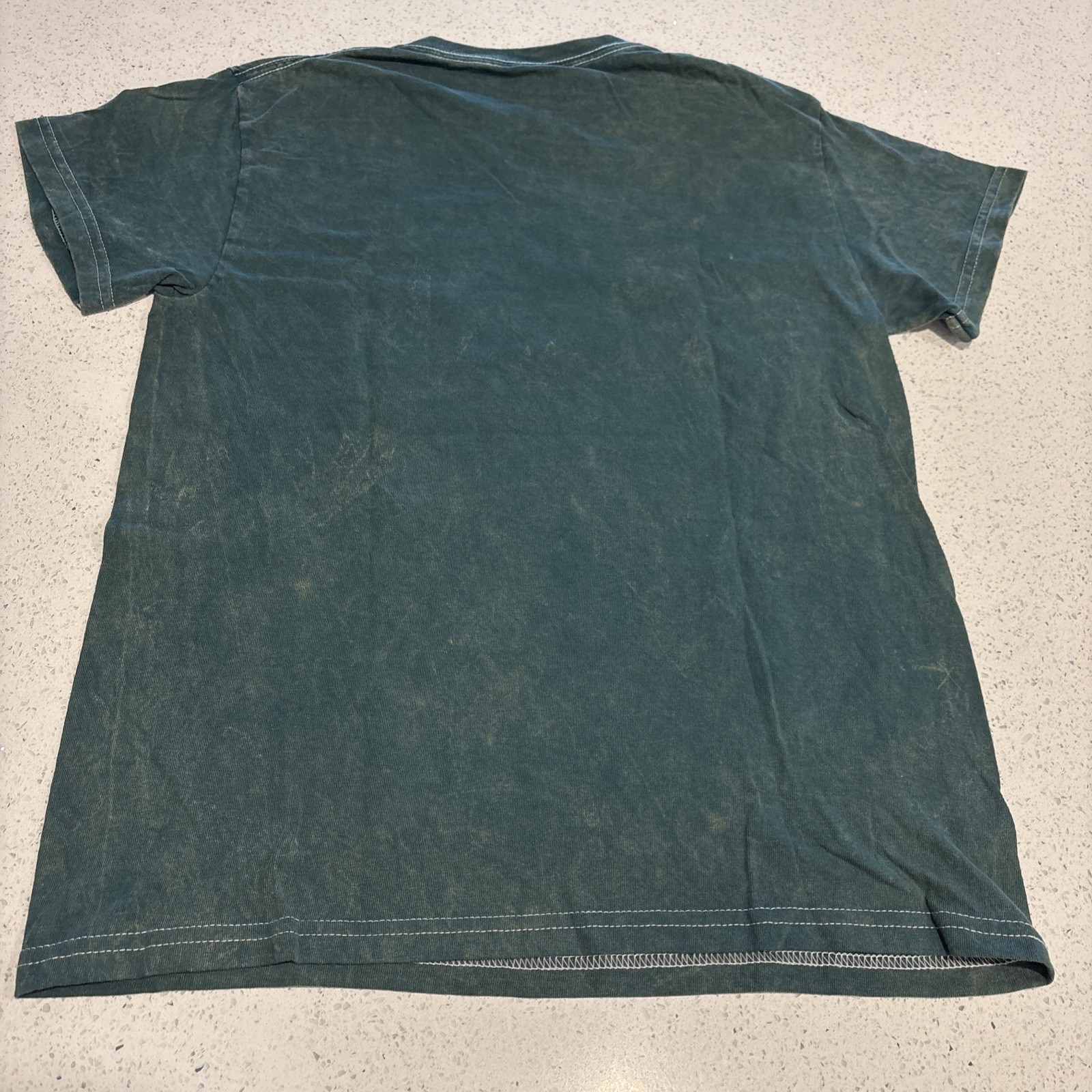 Official Nirvana Smiley Face Distressed Band Tee Shirt Green Size Small gallery
