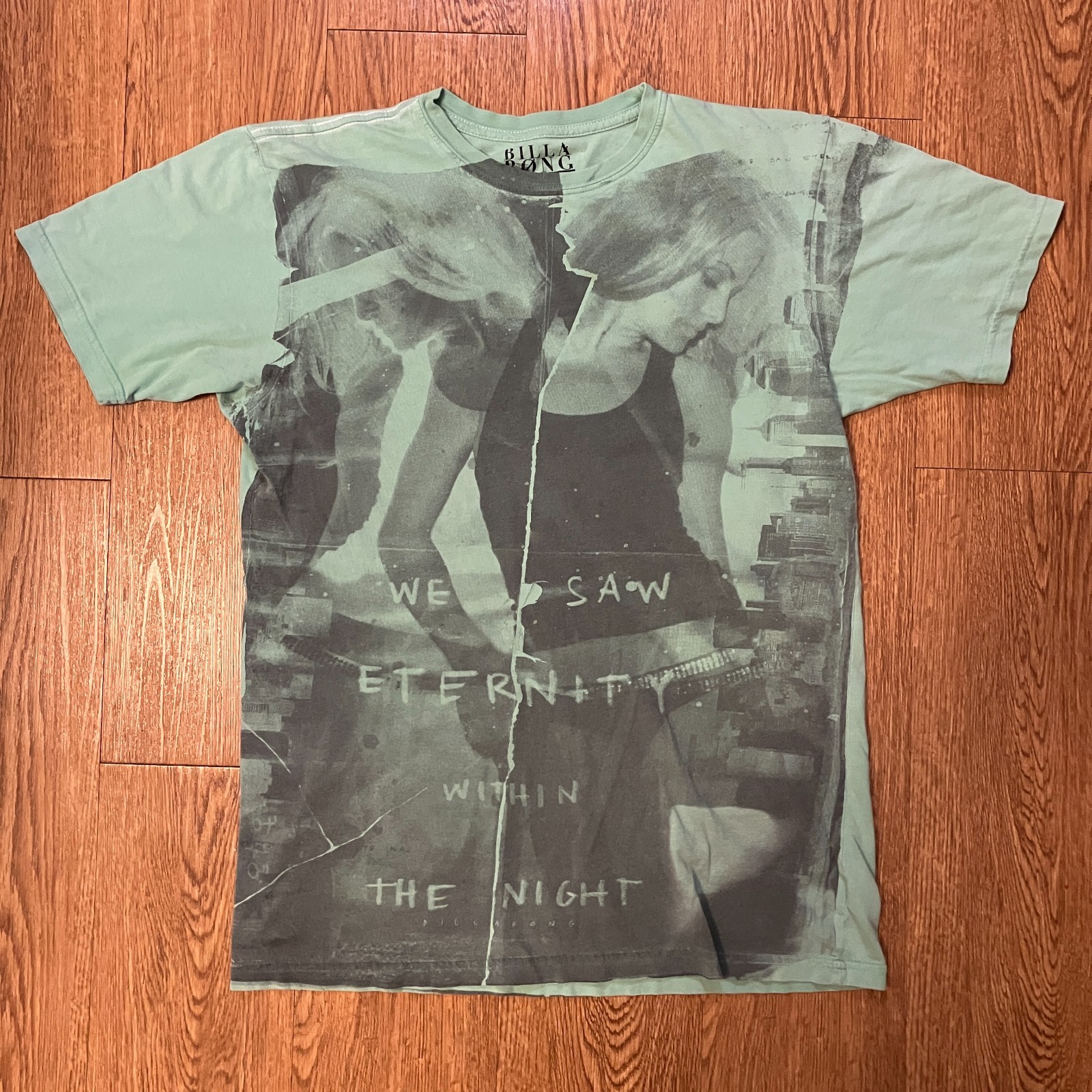 Billabong Filthy Habits Premium Graphic Tee Shirt Mens Medium Green MT10ZDI gallery