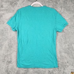 American Eagle Shirt Mens Medium Teal Blue Eagle Graphic Classic Fit Applique