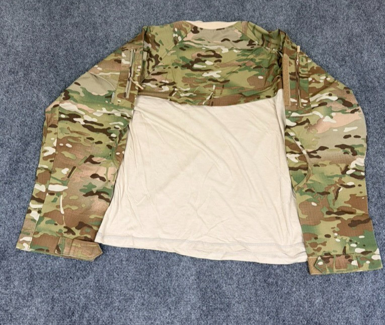 TRU-SPEC Tactical Combat Shirt Mens Tan Camo Cordura Baselayer Ripstop Size L gallery
