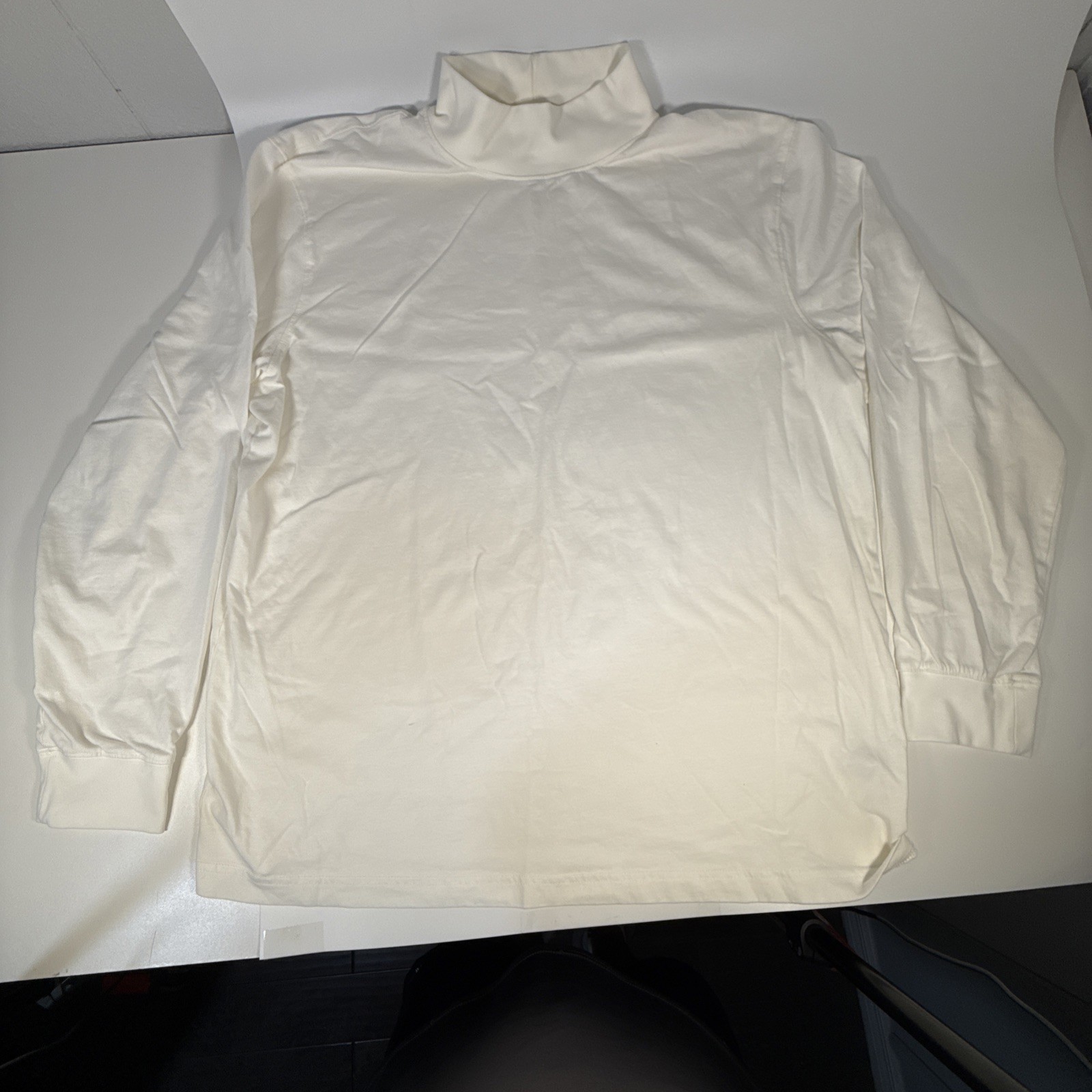 LL Bean Mens Shirt Size Large Tall White High Neck Long Sleeve Classic gallery