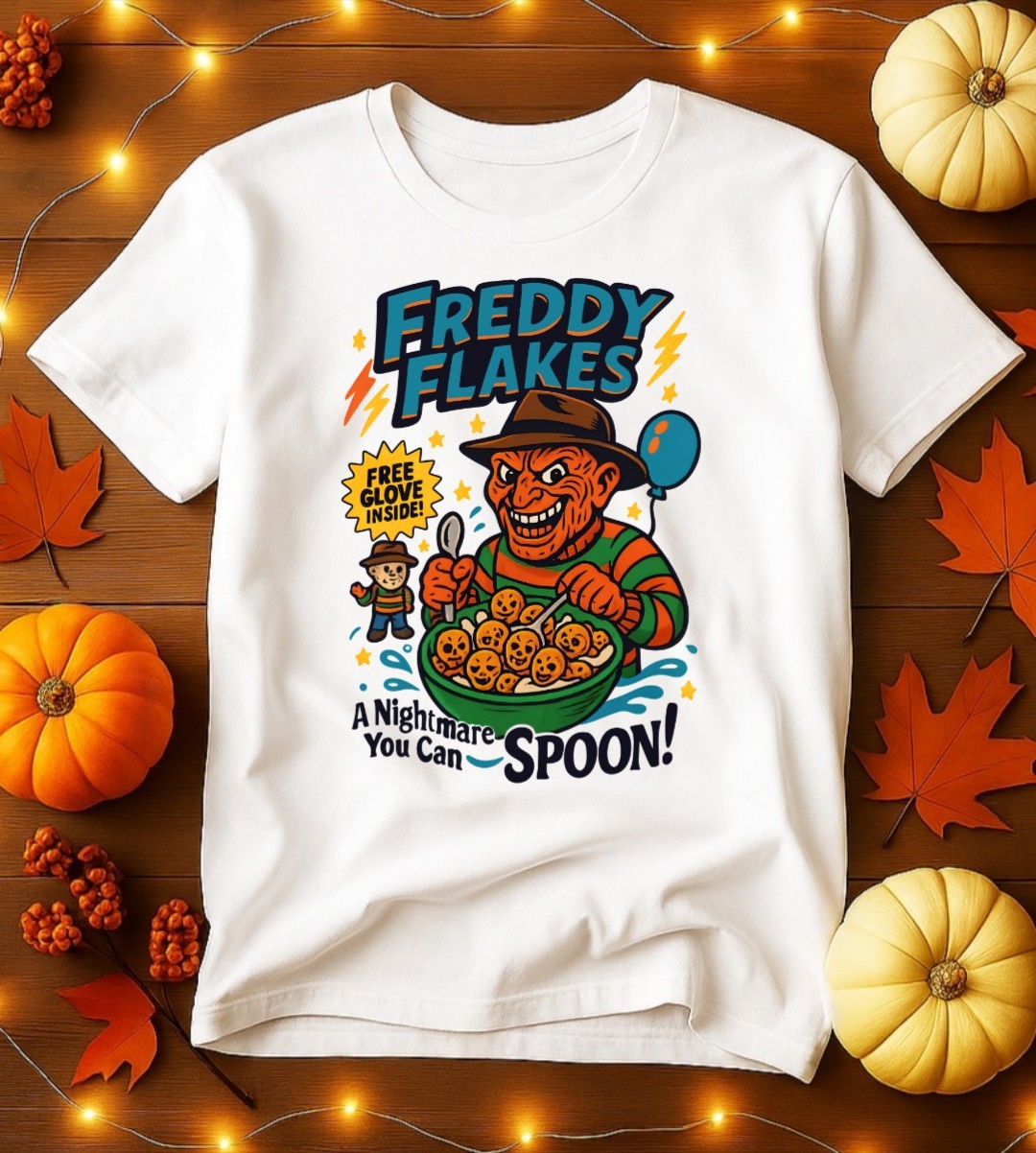 Cereal Killer Shirt -Horror Movie Villains Graphic Tee -Halloween Adult Humor gallery