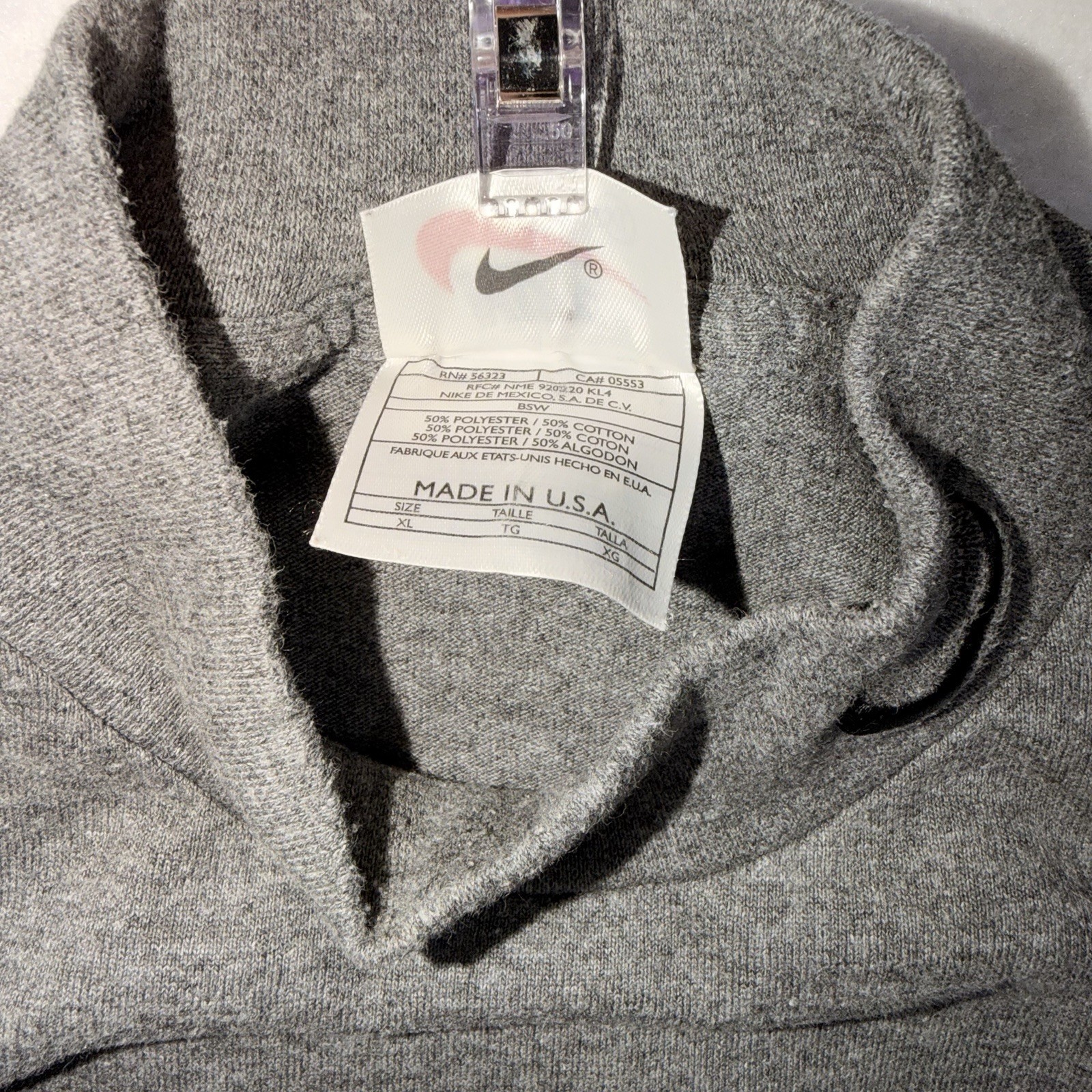 Vintage Nike Mock Neck Long Sleeve Shirt Gray USA Made Swoosh XL Y2K gallery