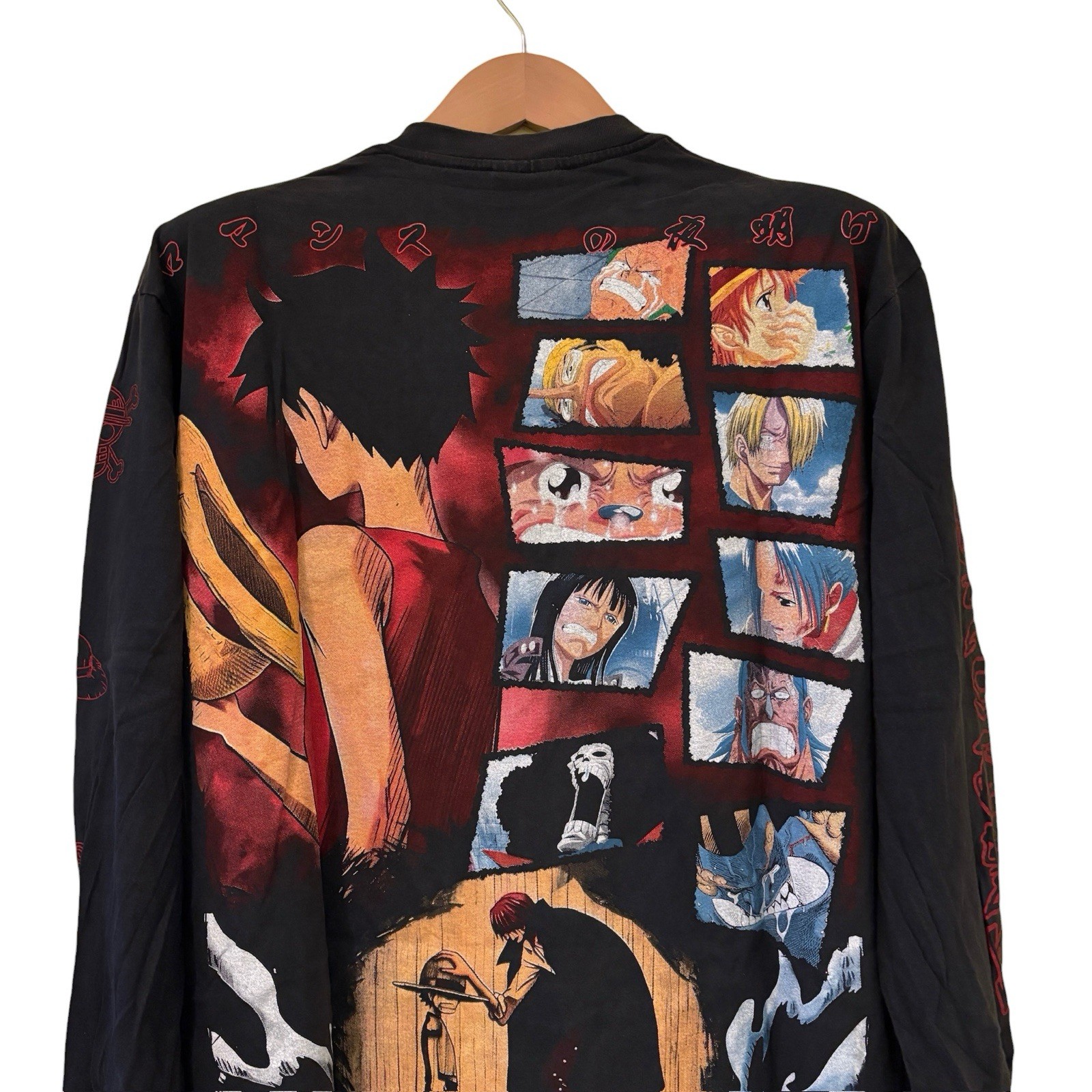 One Piece Anime AOP Manga Monkey D Luffy Long Sleeve T-Shirt Size Large gallery