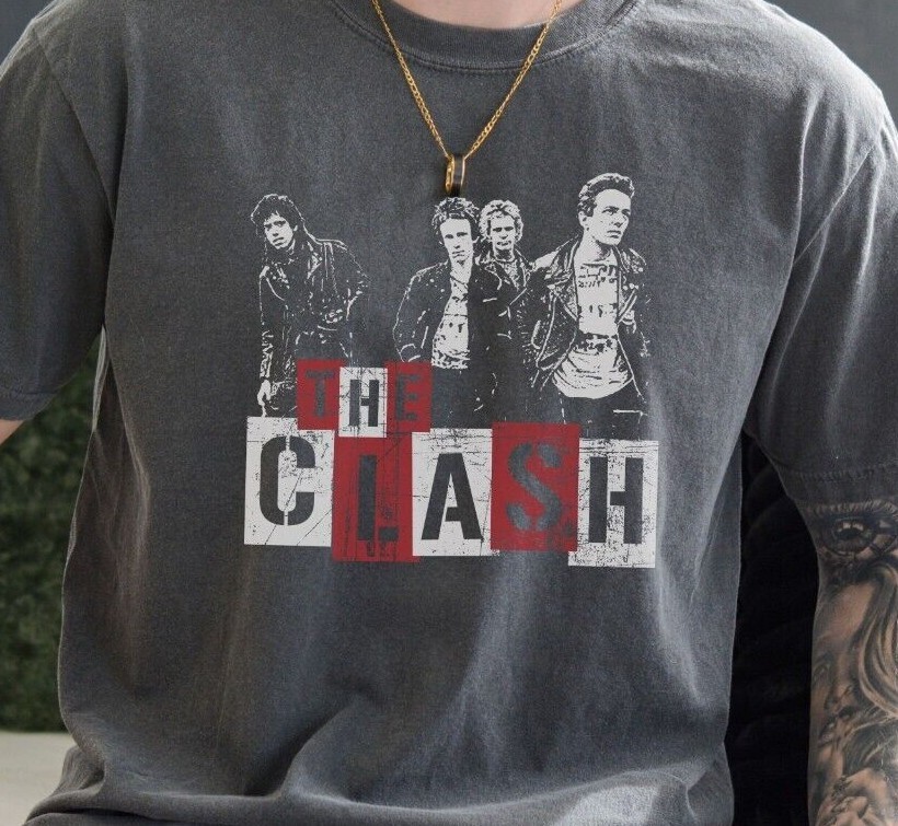 The Clash Rock Band T-Shirt Vintage Black Comfort Colors 1717 Tee gallery